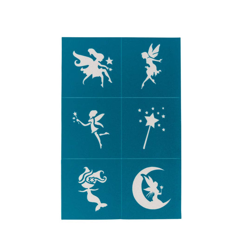 Oh Flossy Reusable Adhesive Face Paint and Makeup Stencils Kids Makeup Set Teal 3yrs+