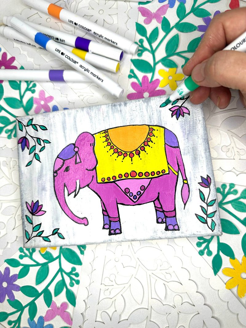 Life of Colour Acrylic Markers Classic Colours Set of 24 Stationary Art and Craft for Kids 3yrs+