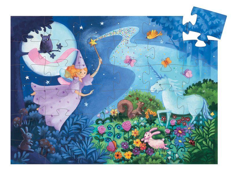Djeco Fairy and Unicorn 36Pc Jigsaw Puzzle 4yrs+
