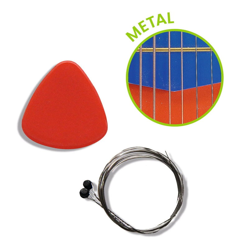 Wooden Small Guitar with 6 Metal Strings 54cm by Djeco Musical Instruments for Kids 3yrs+