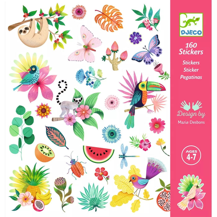 Metallic Stickers 160pcs Djeco 3yrs+