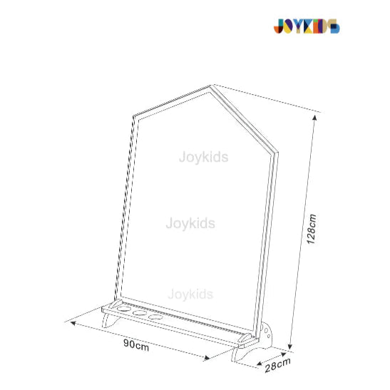 JoyKids Magnetic Whiteboard Double Sided with DUPLO Baseplate with stand 2yrs+ (Heavy Shipping)