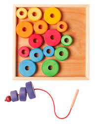 Grimm's First Threading Game Wooden Toys Developmental Toys for Toddlers Gifts Idea Best Seller 3yrs+