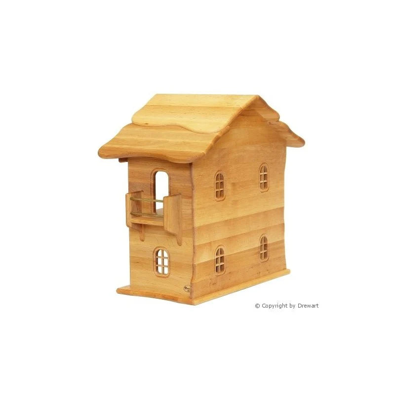 Drewart Doll House Open Natural Wooden Toys Kids Furniture 3yrs+ (Bulky Shipping)