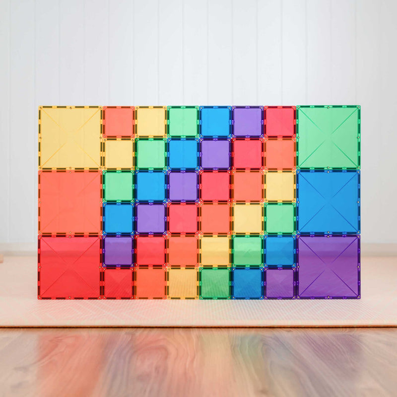 Magnetic Tiles Connetix Tiles Ranbow Square Pack 42 Piece 3 years +