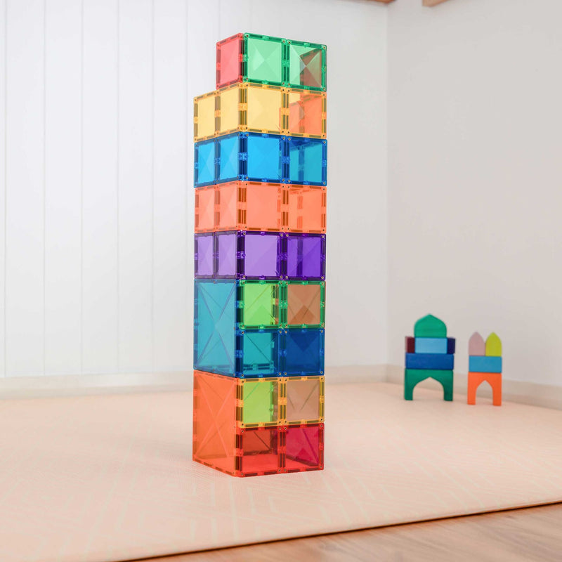 Connetix Tiles Rainbow Square Pack 42 Piece Best Seller 3yrs+