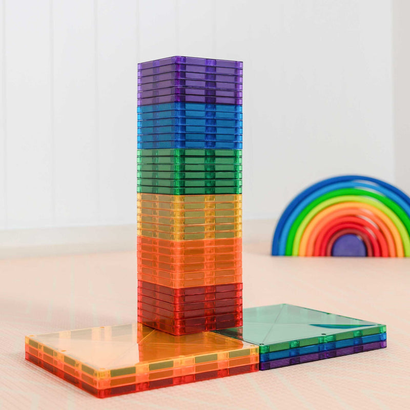 Connetix Tiles Rainbow Square Pack 42 Piece Best Seller 3yrs+