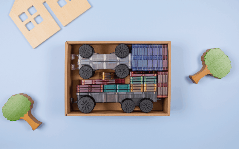 Connetix Transport Pastel Pack 50pc Toy Car Best Seller 3yrs+