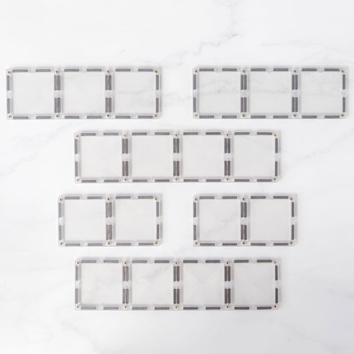 Connetix Tiles Clear New Rectangle Pack 12 Piece 3 years +