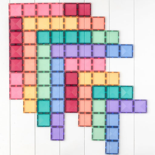 Magnetic Tiles Connetix Tiles Pastel NEW Rectangle Pack 24 Piece 3yrs+