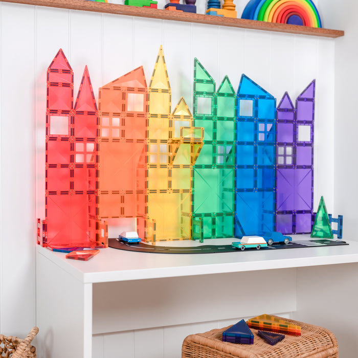 Magnetic Tiles Connetix Tiles Rainbow Creative Pack 102 Piece 3 years + new
