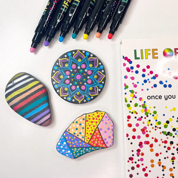 Life of Colour Dot Markers Acrylic Paint Pens Set of 12