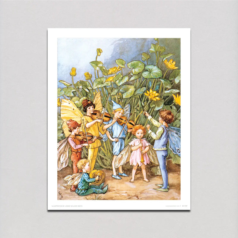 Fairy Orchestra Fairies Print 27.9 x 35.6 cm by Laughing Elephant Fairy Unicorn and Castle Theme
