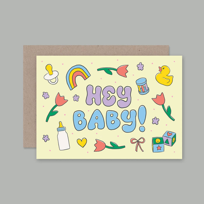 AHD Paper Co - HEY BABY Greeting Card