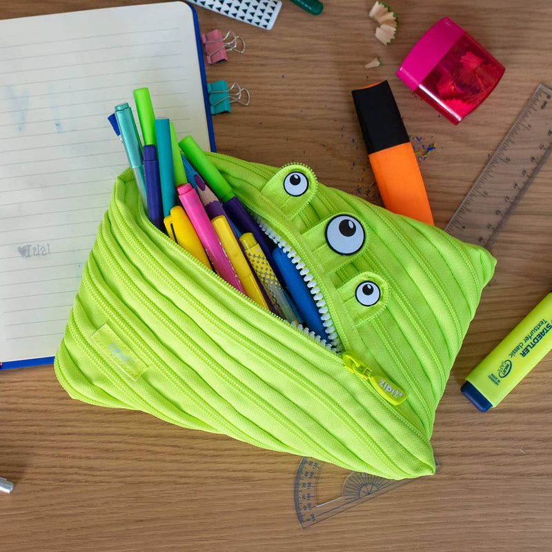 ZIPIT Monster Big Pencil Case Lime Stationary 3yrs+