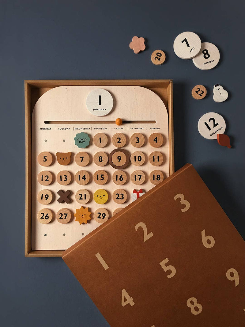 Moon Picnic My Calendar Developmental Toys for Toddlers Gift Idea 3yrs+