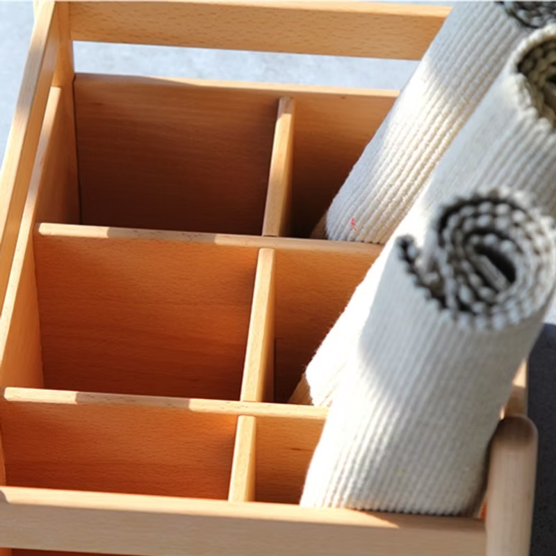 Wooden Rug Holder for Classroom and Playroom Storage