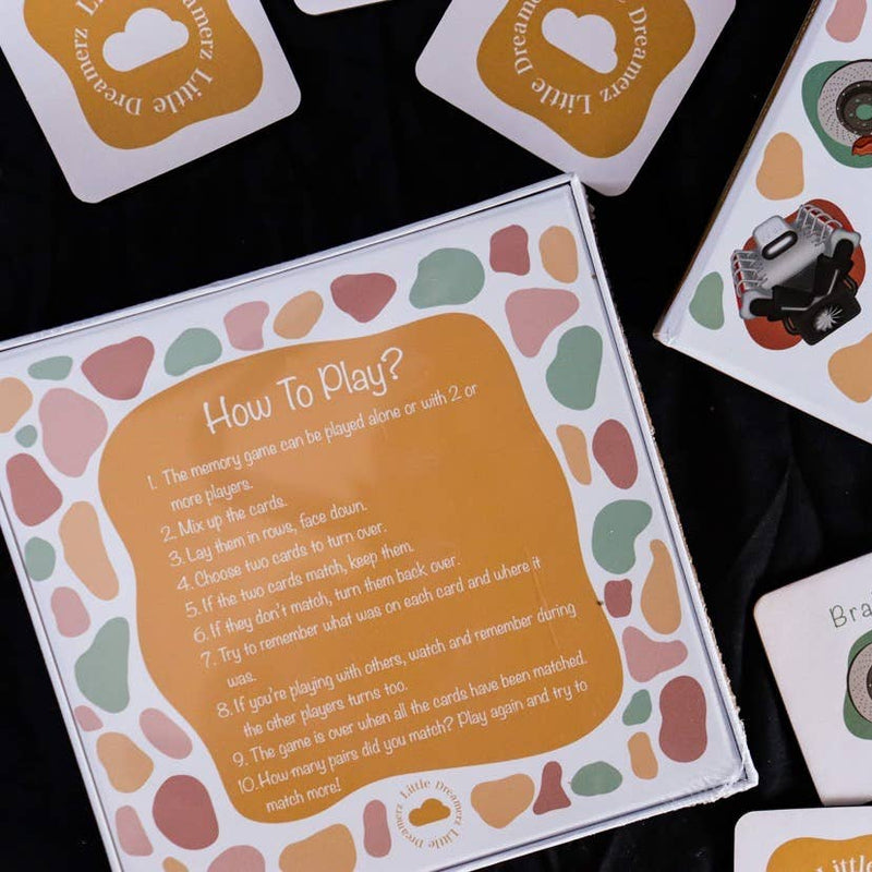 Little Mechanics Memory Game Car Parts By Little Dreamerz Toy Car Card Game for Kids 3yrs+