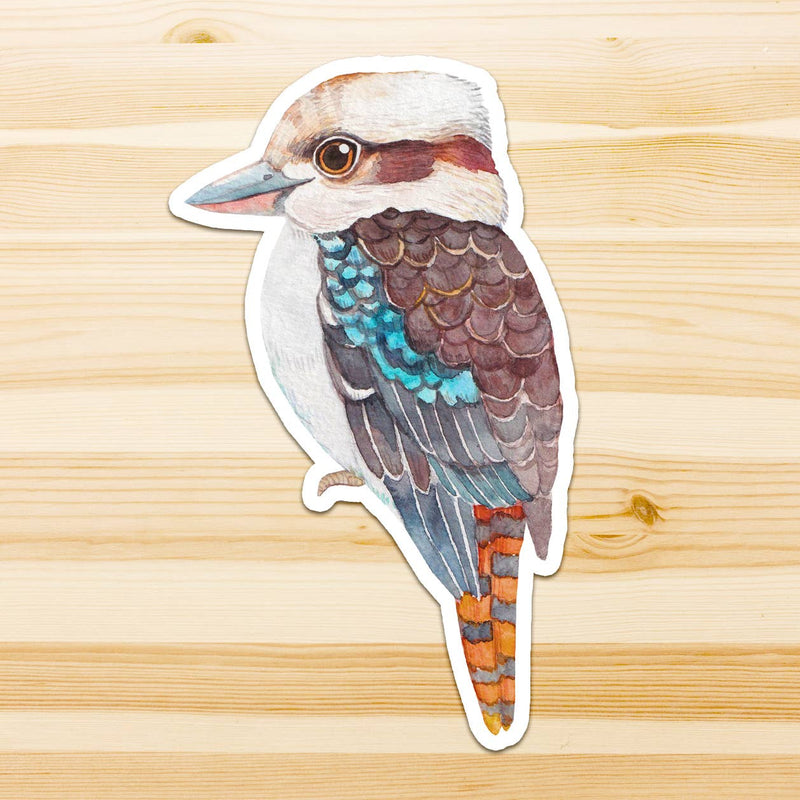 Australian Bird Stickers Vinyl Waterproof Stickers set of 4 by Watercolour By Cat