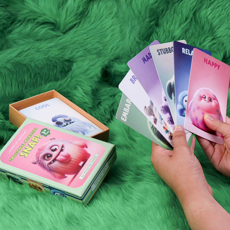 Emotional Monsters Snap Cards 52pcs 26 Matching Pairs by Journey Of Something Mindfulness Travel Toys Gifting Idea for 3yrs+