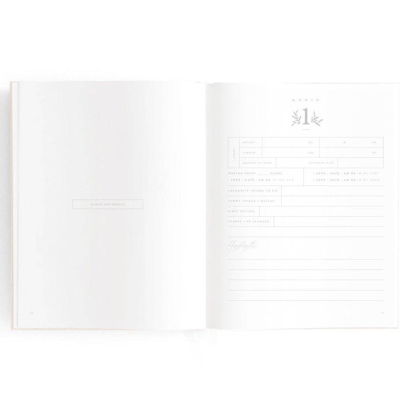 Fox & Fallow Baby Book Buttermilk Baby Journal Keepsake Memory Book (Hardcover)