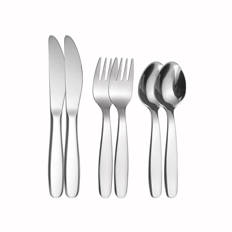 Kids Stainless Steel Cutlery Set 6 pcs by Montessori Mates Baby Practical Life Materials 12m+