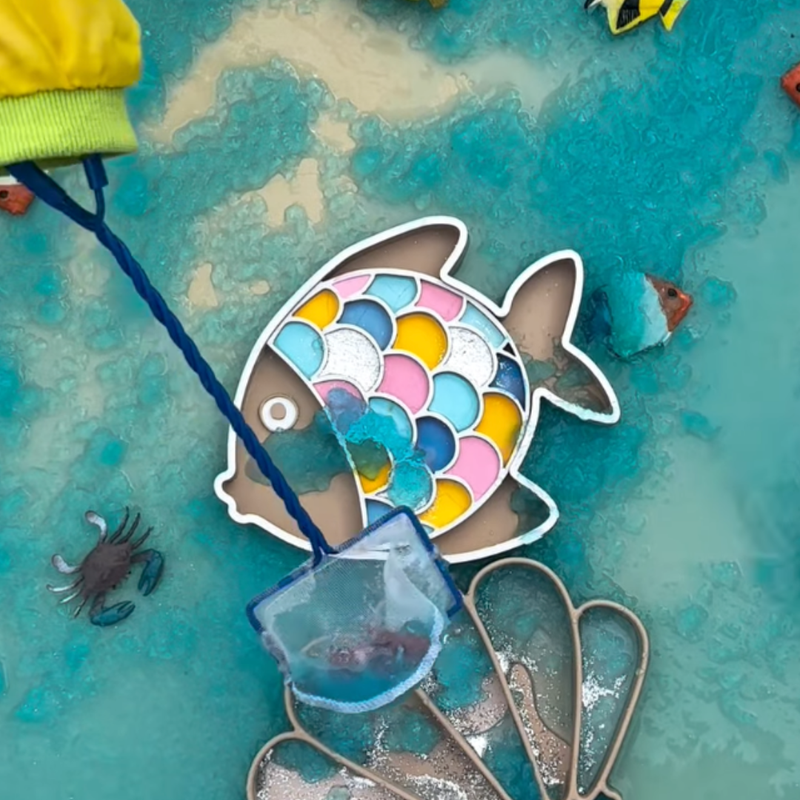 Rainbow Fish Sparkle Eco Play Tray by Naturally Playful Nature Play Tools Sensory Toys 3yrs+