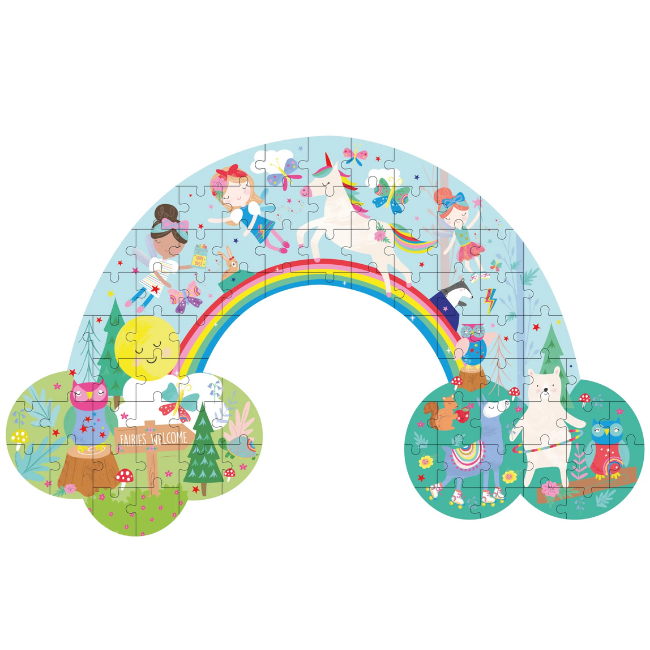 Floss & Rock 80pc Shaped Jigsaw Puzzle Rainbow Fairy 3yrs+
