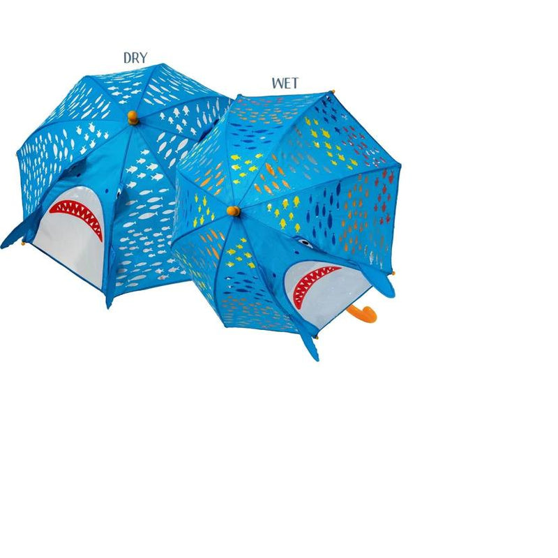 Floss & Rock Colour Changing Umbrella 3D Shark Best Seller Dinosaur and Dragon Theme 3yrs+