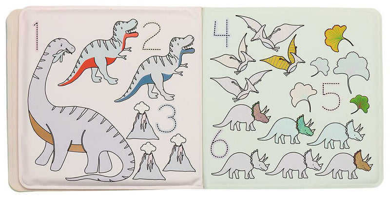 Floss & Rock Magic Colour Changing Bath Book Dino Kid Bath book Dinosaur Theme Bath Toys 18m+