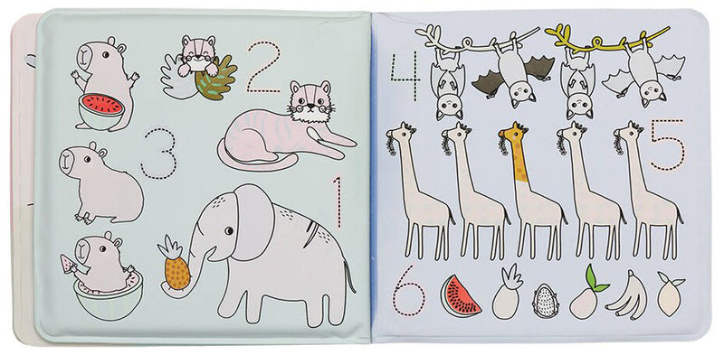 Floss & Rock Magic Colour Changing Bath Book Jungle Kid Bath Book Bath Toys 18m+