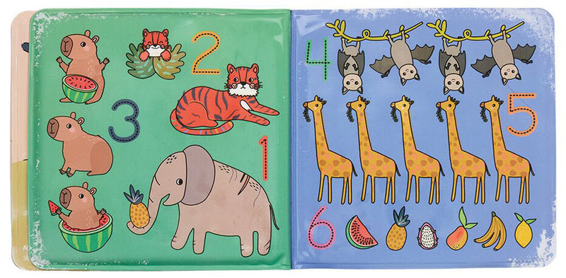 Floss & Rock Magic Colour Changing Bath Book Jungle Kid Bath Book Bath Toys 18m+