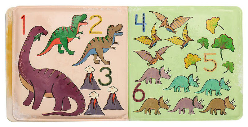 Floss & Rock Magic Colour Changing Bath Book Dino Kid Bath book Dinosaur Theme Bath Toys 18m+