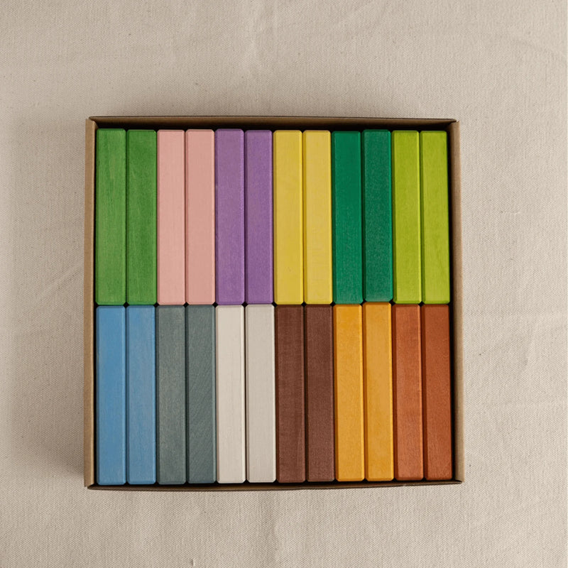 Wooden Brick Building Blocks Four Seasons 24pcs by Avdar toys Waldorf Inspired Wooden Toys Building Blocks 3yrs+