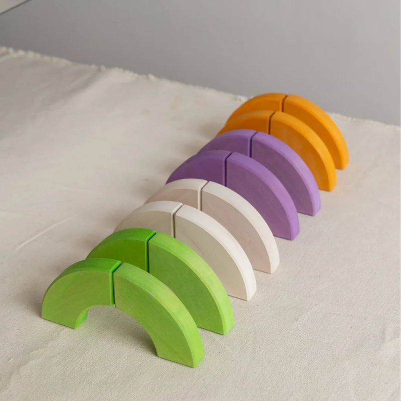 Wooden Curve Building Blocks Four Seasons 20pcs by Avdar Toys Waldorf Inspired Wooden Toys Building Blocks Toys 3yrs+