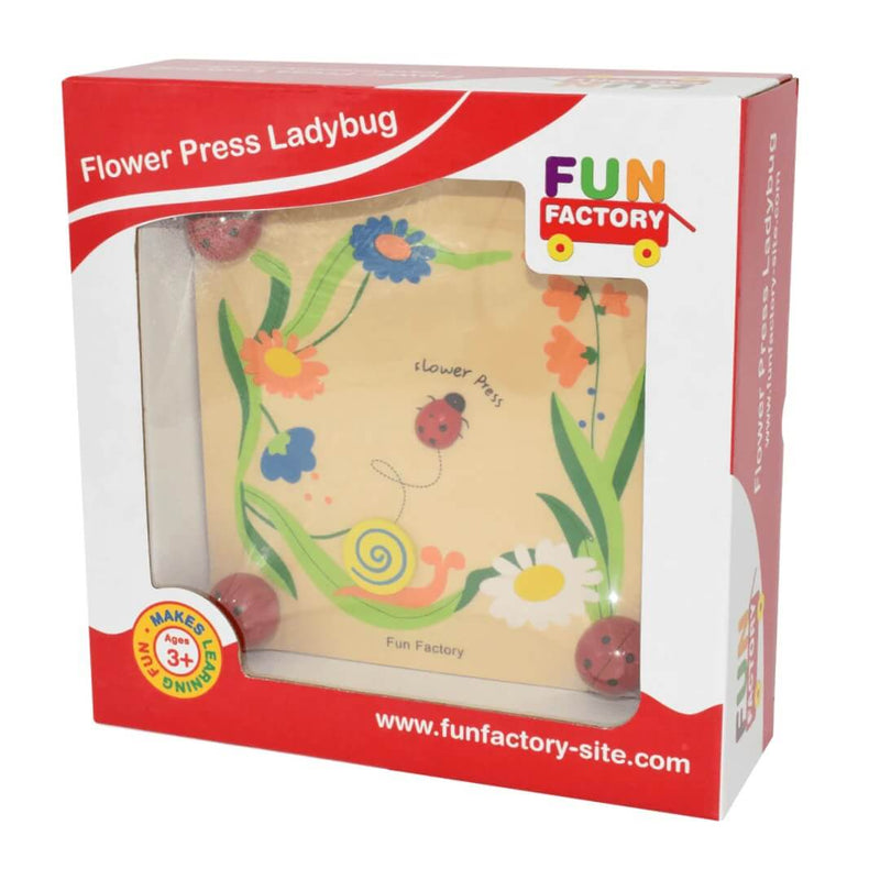 Fun Factory Lady Bug Flower Press Lady Bug Nature Art and Craft Kit for 3yrs+