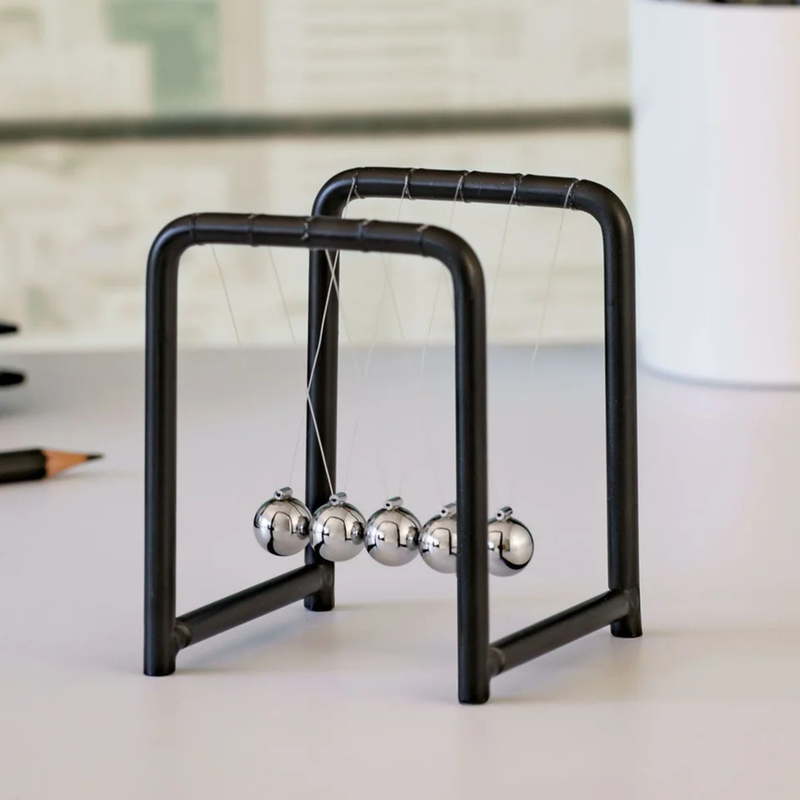 Newton's Cradle 9cm Small Wooden Base Frame Early Science STEM Toys 3yrs+