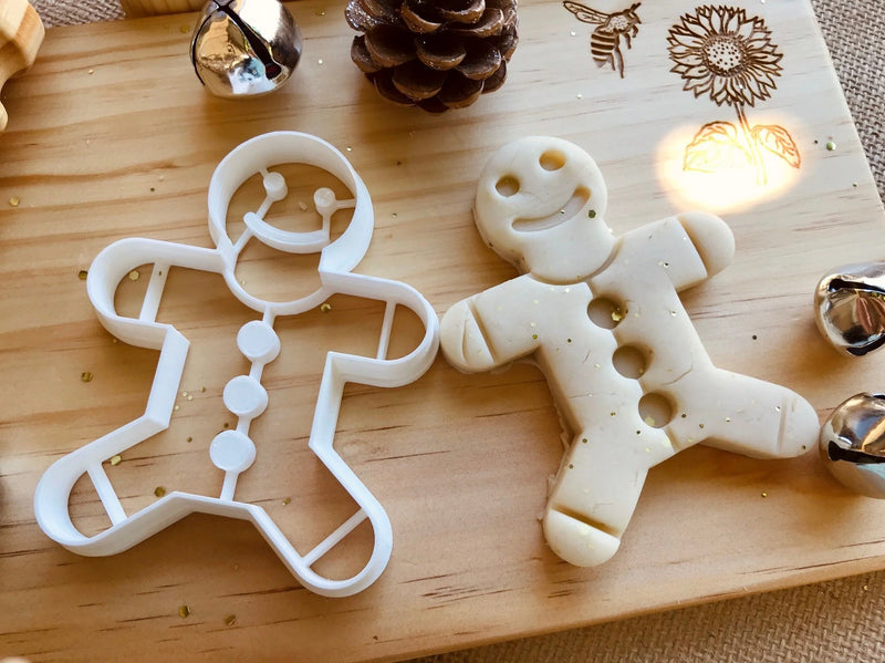 Gingerbread Man Christmas Bio Cutter by Beadiebug Playdough Sand Toys Art and Craft for Kids Christmas Range 3yrs+