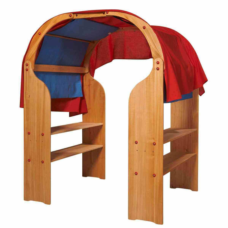 Gluckskafer Wooden Playhouse (2 playstands + 2 arches) 140cm wide 3yrs+ (Heavy Shipping)