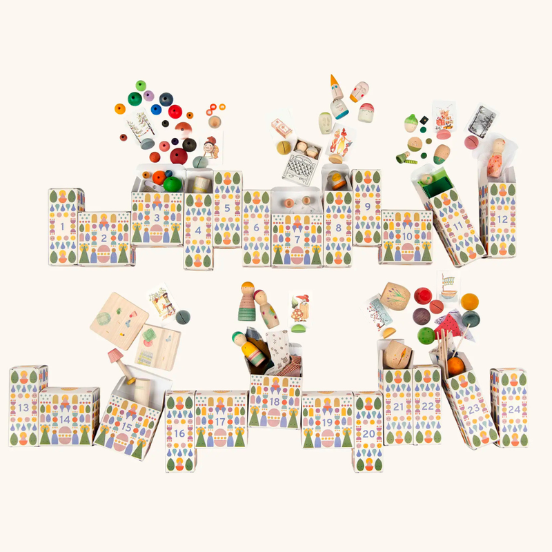 Grapat 2026 Advent Calendar Christmas Range Wooden Toys 3yrs+