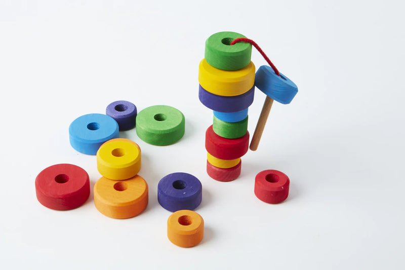 Grimm's First Threading Game Wooden Toys Developmental Toys for Toddlers Gifts Idea Best Seller 3yrs+