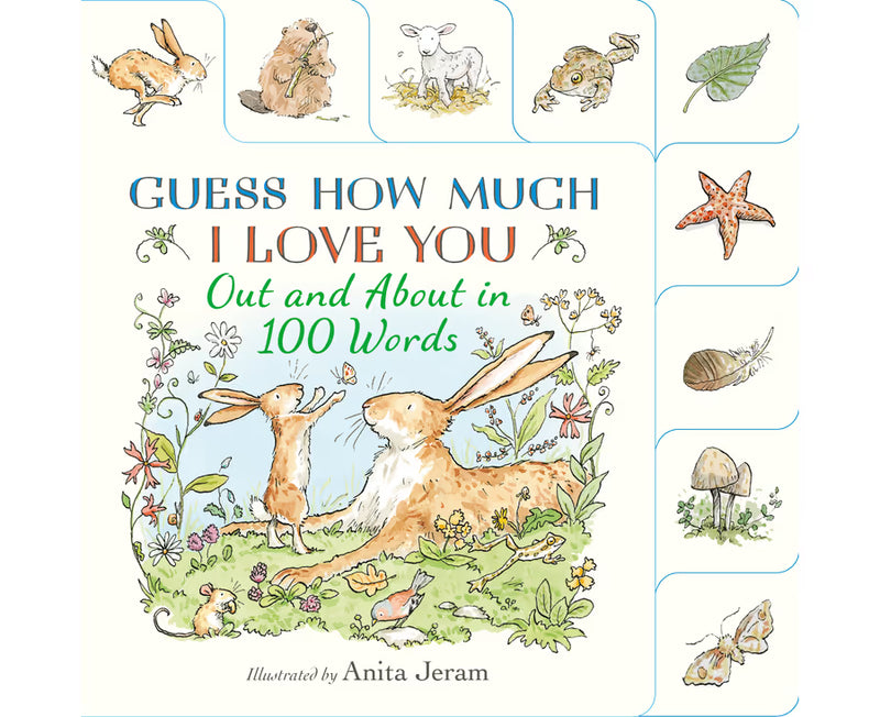 Guess How Much I Love You Out and About in 100 words (Board Book) by Sam McBratney Kids Picture Book