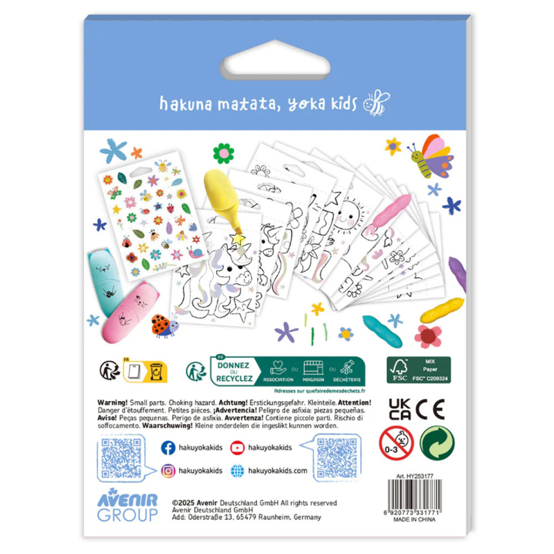 Haku Yoka Mini Colouring Book Unicorn Travel Toys Art and Craft for Kids Activity Book Fairy Unicorn Castle Theme  3yrs+