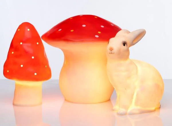 Heico Kids Night Light Small Mushroom Lamp Red with white CORD Best Seller