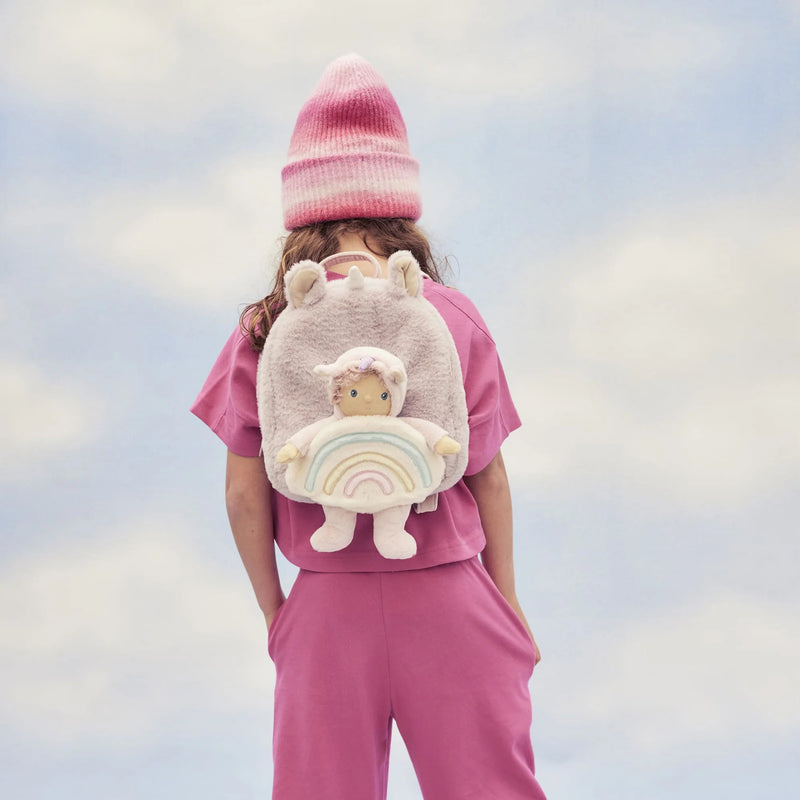 Olli Ella Lilac Hopalong Unicorn Backpack with Dinky Dinkums Unicorn Set Gifting Idea Best Seller Fairy Unicorn and Castle Theme 3yrs+