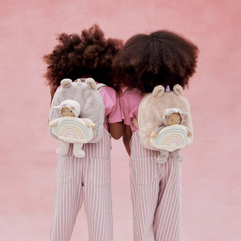 Olli Ella Lilac Hopalong Unicorn Backpack with Dinky Dinkums Unicorn Set Gifting Idea Best Seller Fairy Unicorn and Castle Theme 3yrs+