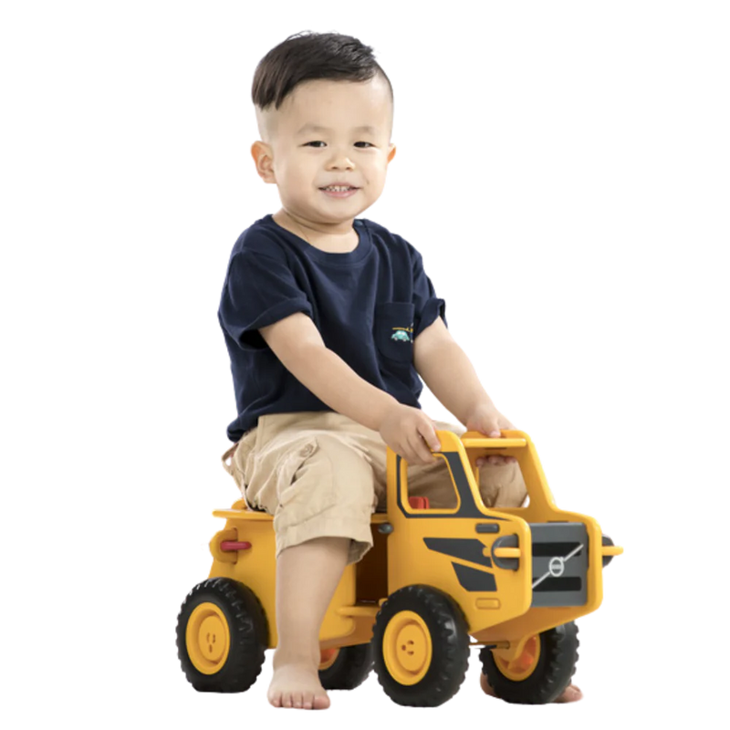 Moover Toys Ride on Truck YELLOW Volvo with EVA Wheels Kids ride on toys Toddler Toys Car 18m+