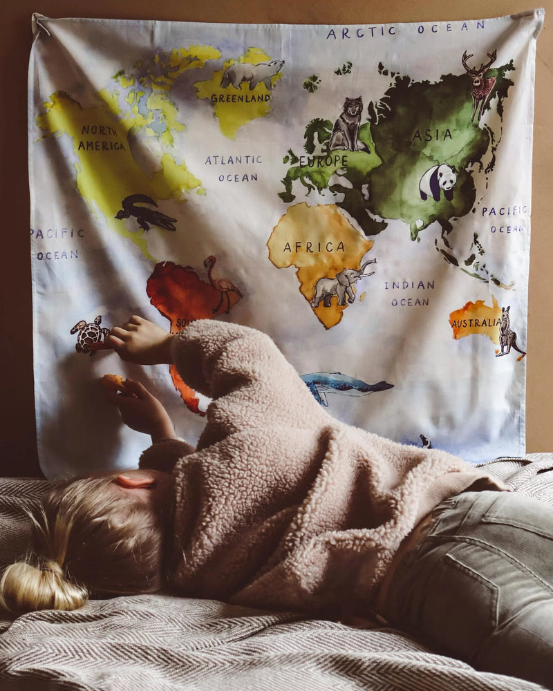 Wonderie Our World Cloth Open Ended Play Mat Earth Cape 3yrs+