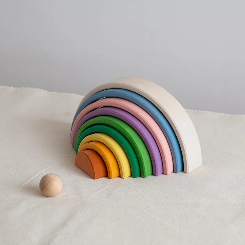Wooden Rainbow Stacker Four Seasons by Avdar Toys Waldorf Inspired Wooden Toys 3yrs+