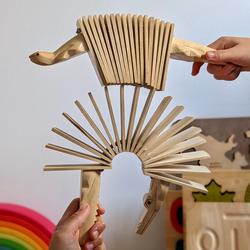 Papoose Natural Animal Rattles Set of 2 Musical Instrument for Kids 3yrs+